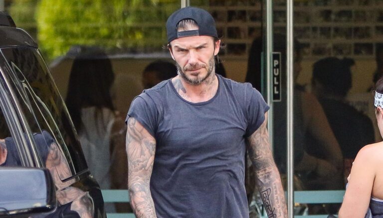 David Beckham is seen on April 11, 2017 in Los Angeles, California